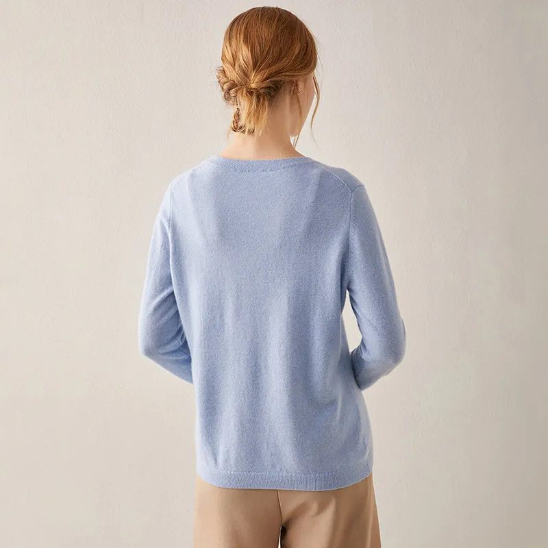 Basic Crewneck Cashmere Sweater CS002