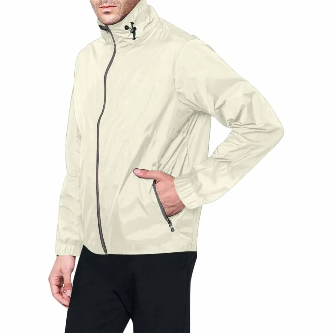 Beige Hooded Windbreaker Jacket - Men / Women