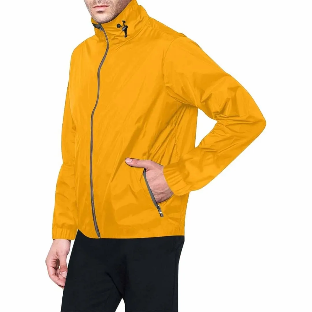 Bright Orange Hooded Windbreaker Jacket - Men / Women