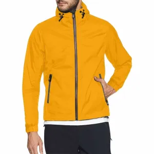 Bright Orange Hooded Windbreaker Jacket - Men / Women