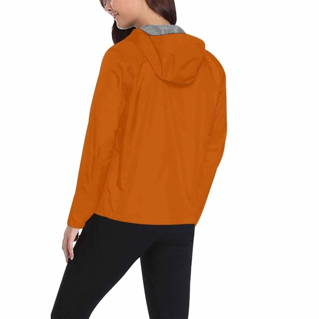 Burnt Orange Hooded Windbreaker Jacket - Men / Women