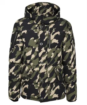 CAMO HOODED DOWN JACKET