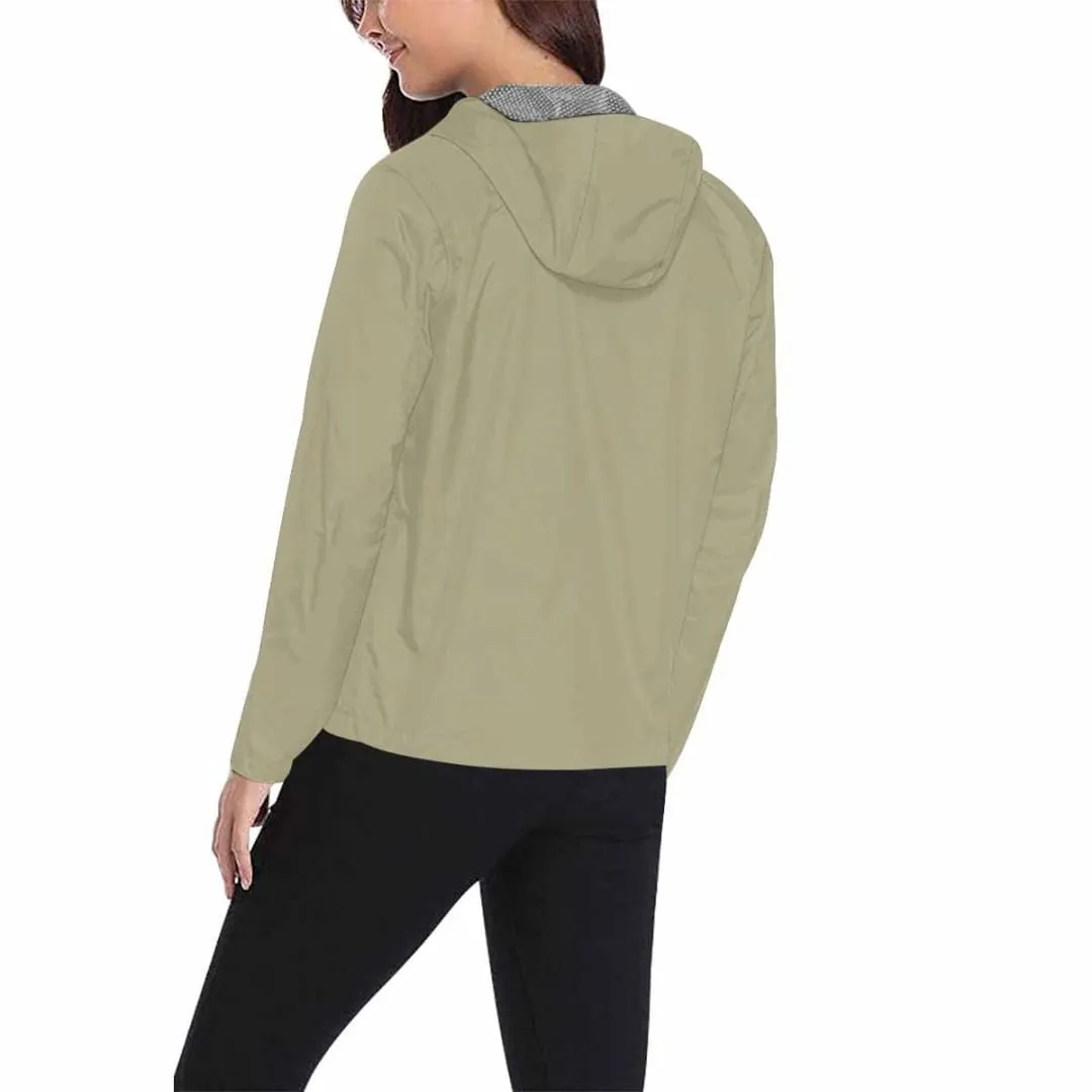 Dark Sage Green Hooded Windbreaker Jacket - Men / Women