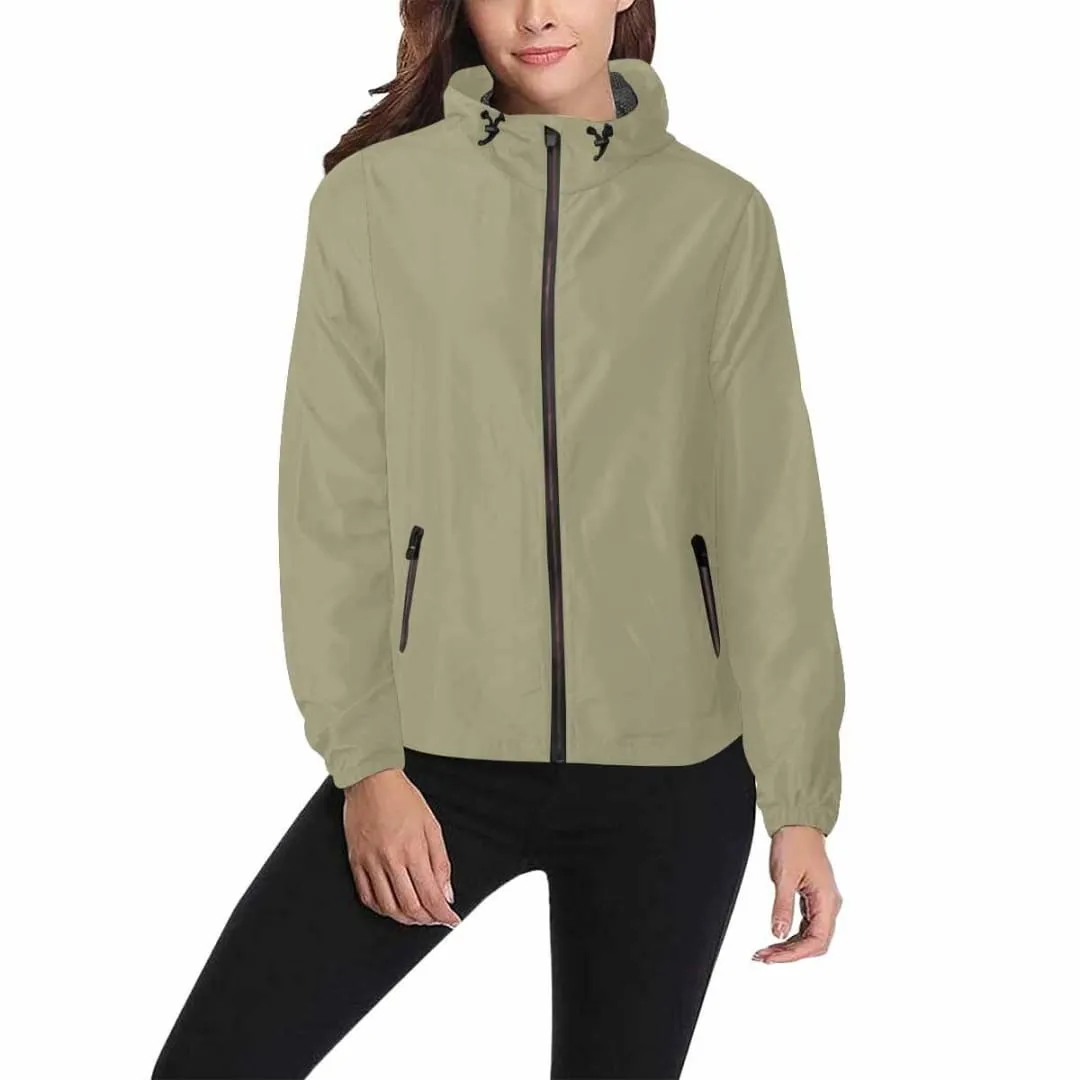 Dark Sage Green Hooded Windbreaker Jacket - Men / Women