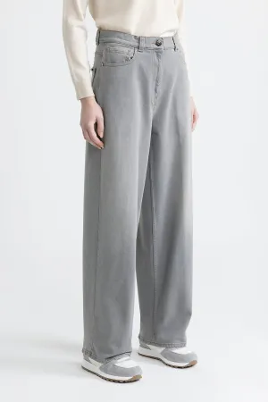 Denim baggy oversize trousers