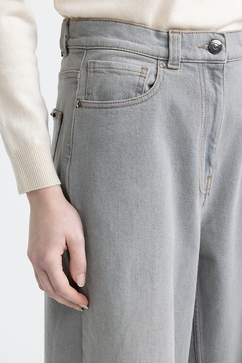 Denim baggy oversize trousers