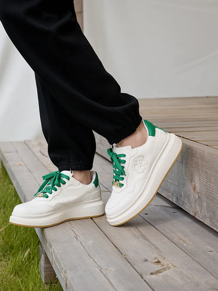 EP YAYING Platform Sneakers in Leather