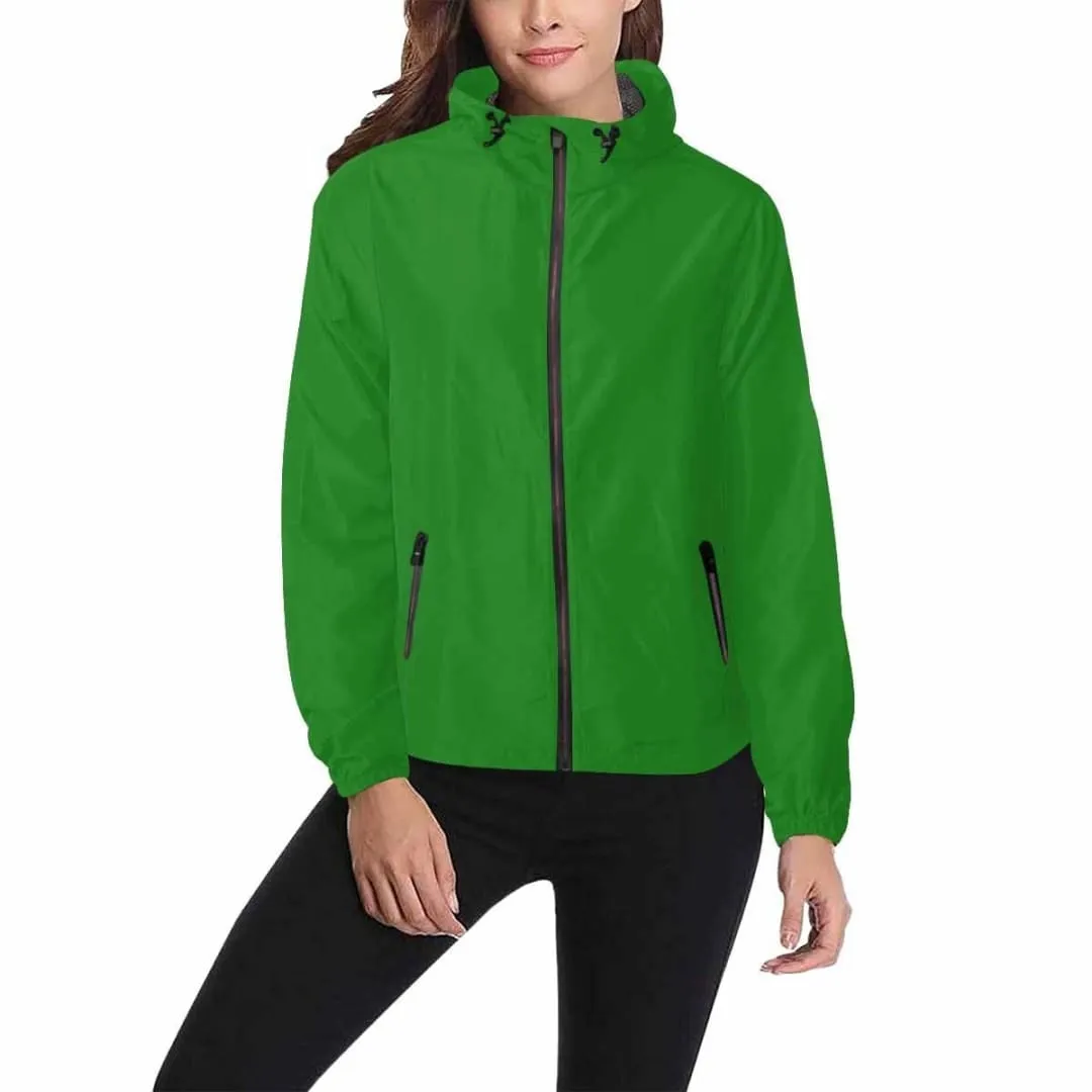 Forest Green Hooded Windbreaker Jacket - Men / Women