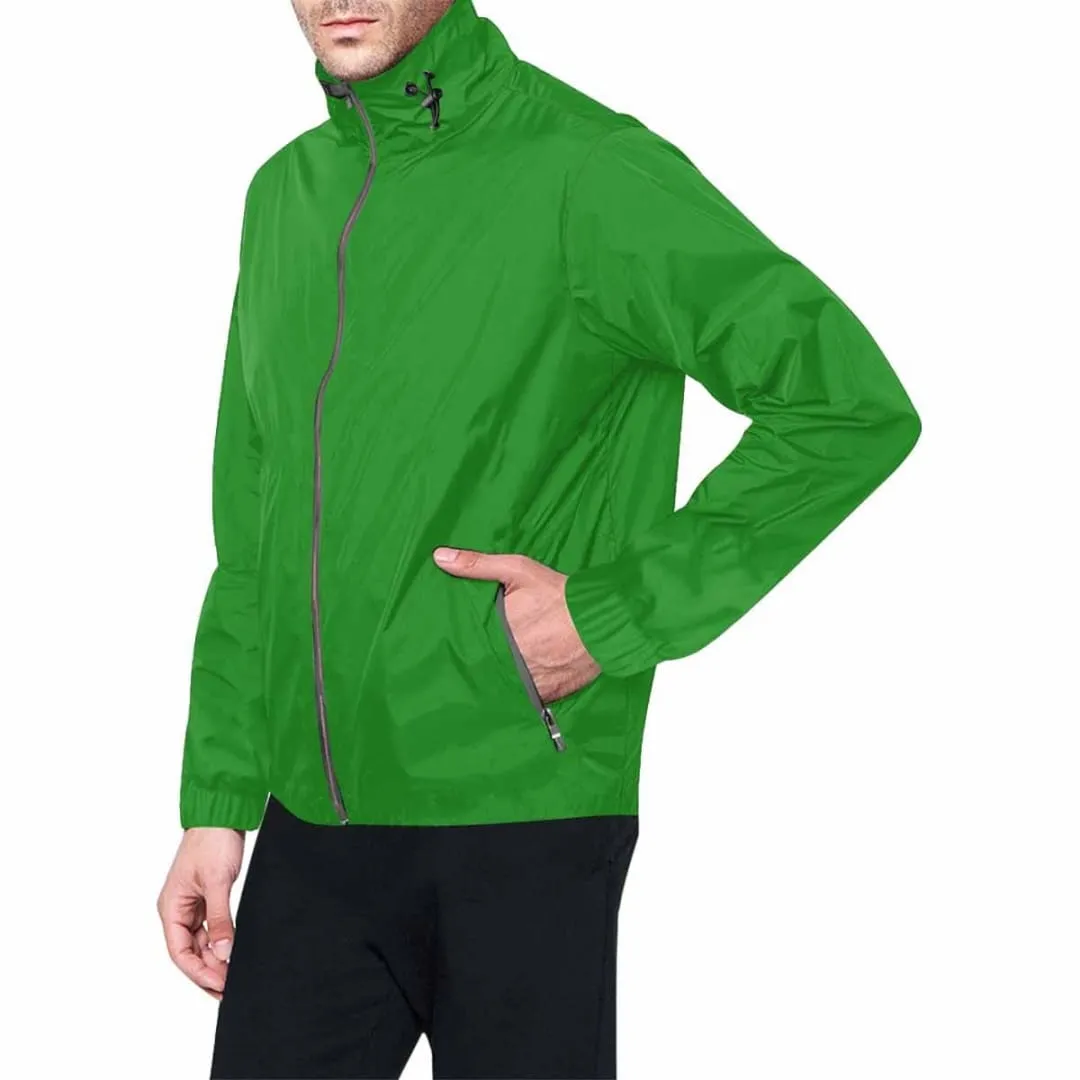 Forest Green Hooded Windbreaker Jacket - Men / Women