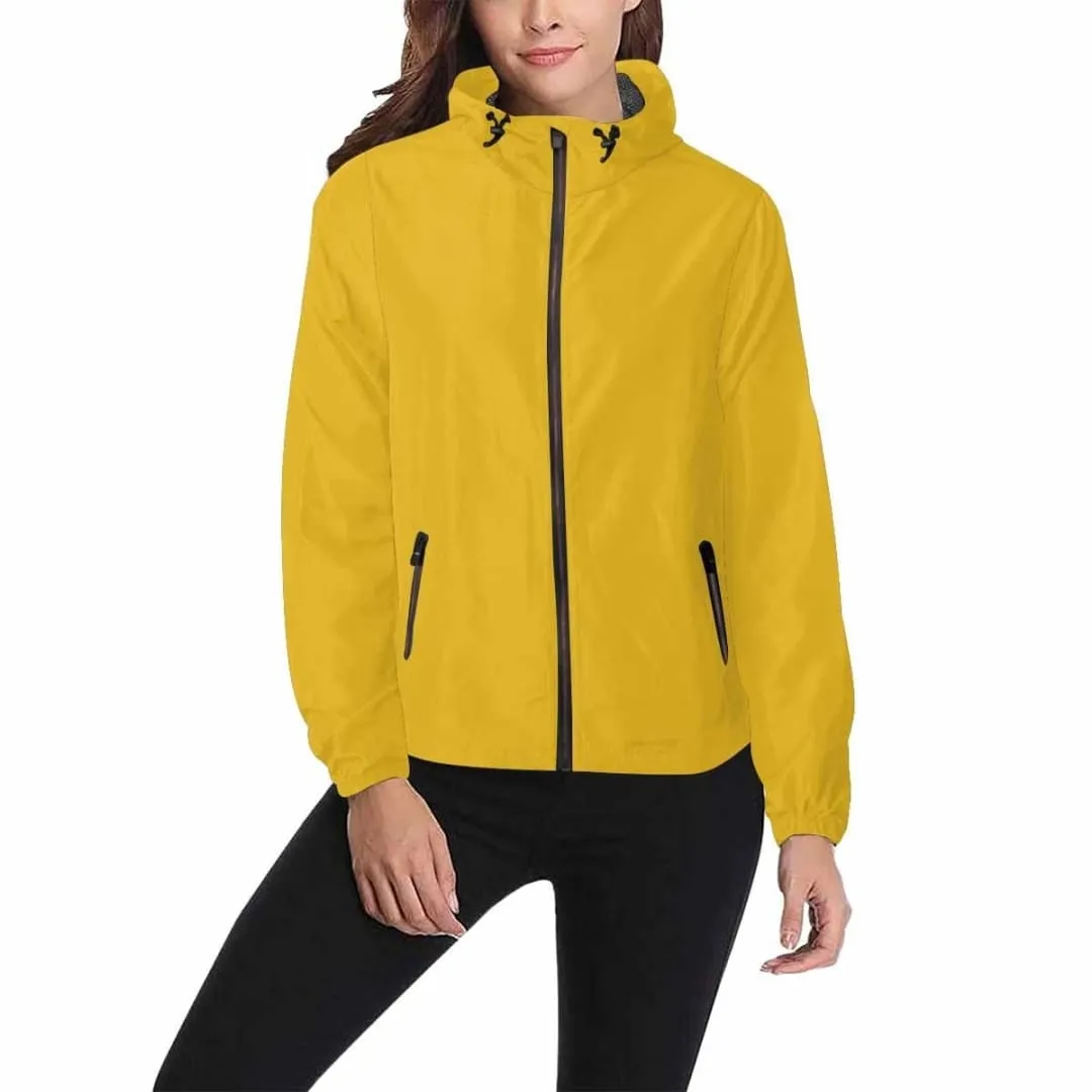 Freesia Yellow Hooded Windbreaker Jacket - Men / Women