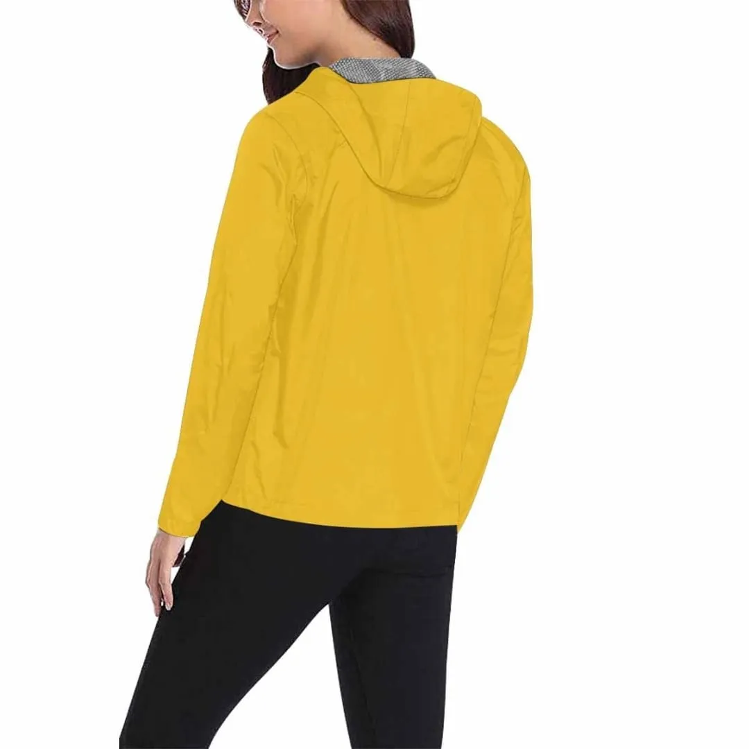 Freesia Yellow Hooded Windbreaker Jacket - Men / Women