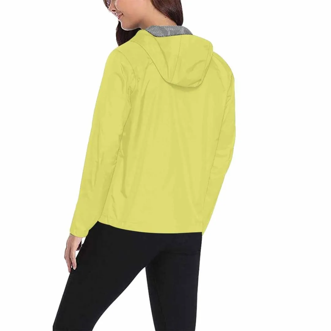 Honeysuckle Yellow Hooded Windbreaker Jacket - Men / Women