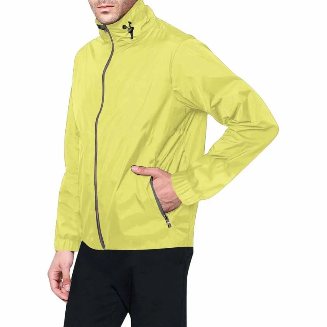 Honeysuckle Yellow Hooded Windbreaker Jacket - Men / Women