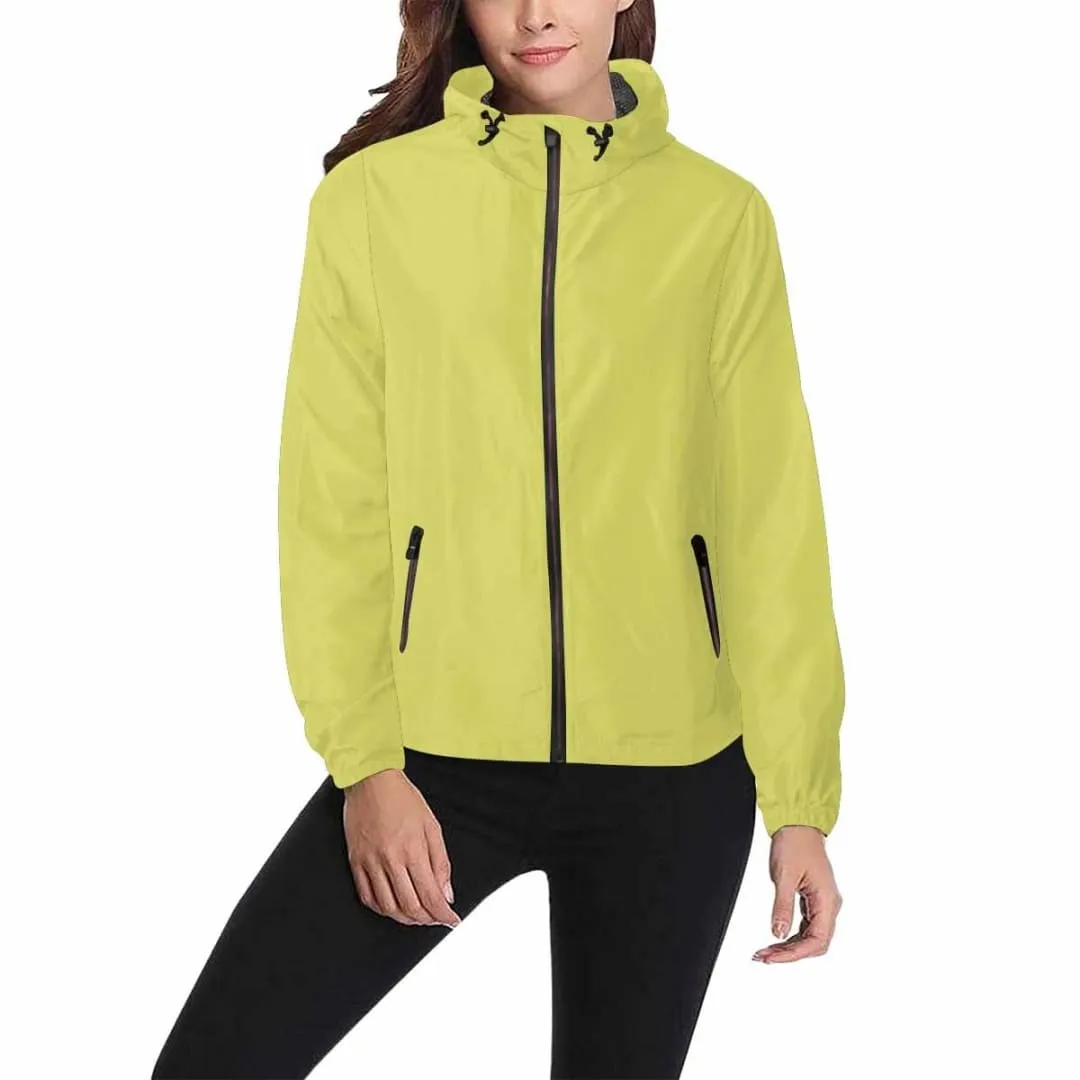 Honeysuckle Yellow Hooded Windbreaker Jacket - Men / Women