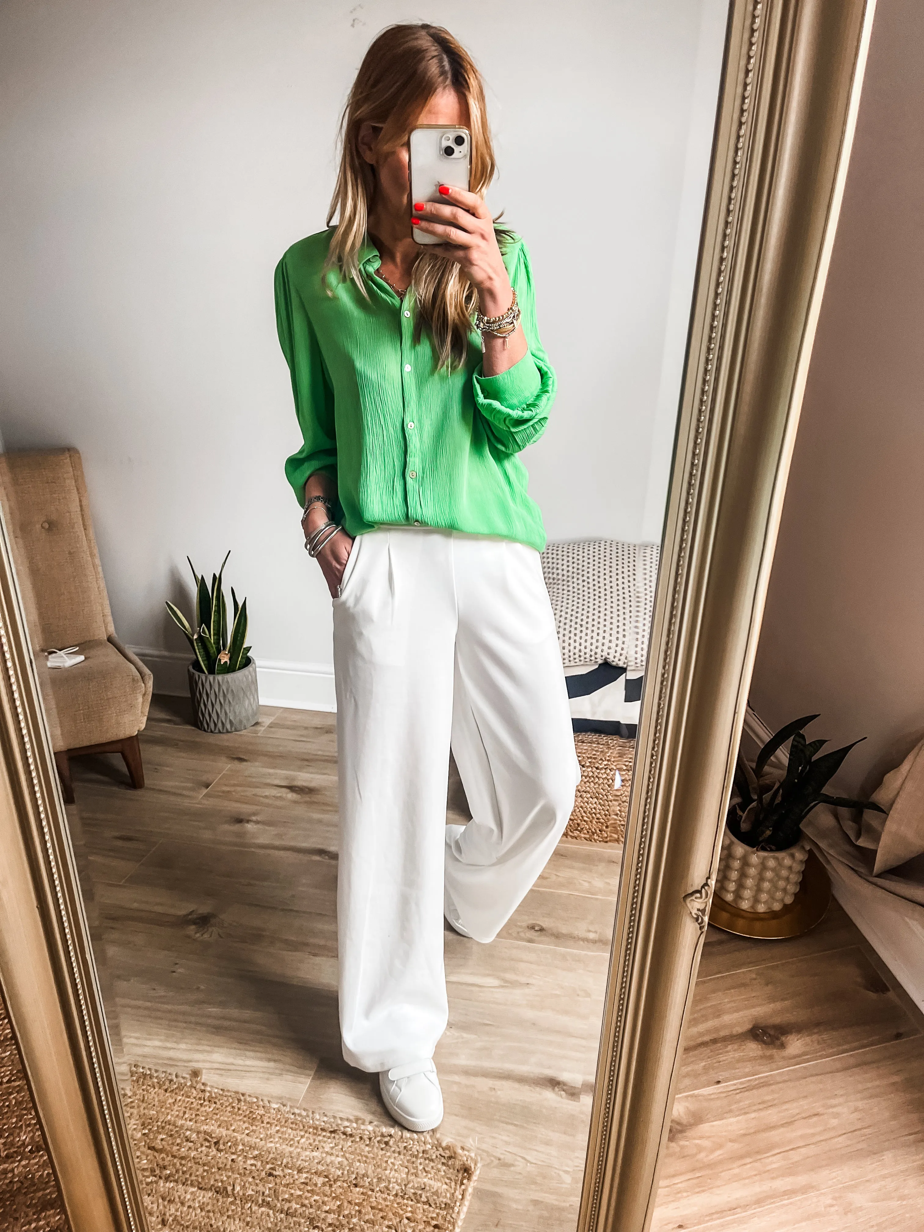 Ichi Kate Long Wide Leg Trousers PREMIUM BRAND