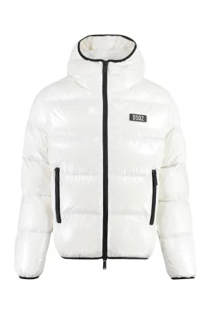 KABAN HOODED SHINY DOWN JACKET