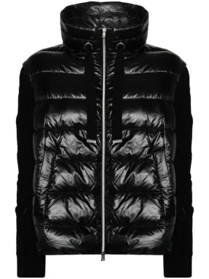 KNITTED PANELS DOWN JACKET