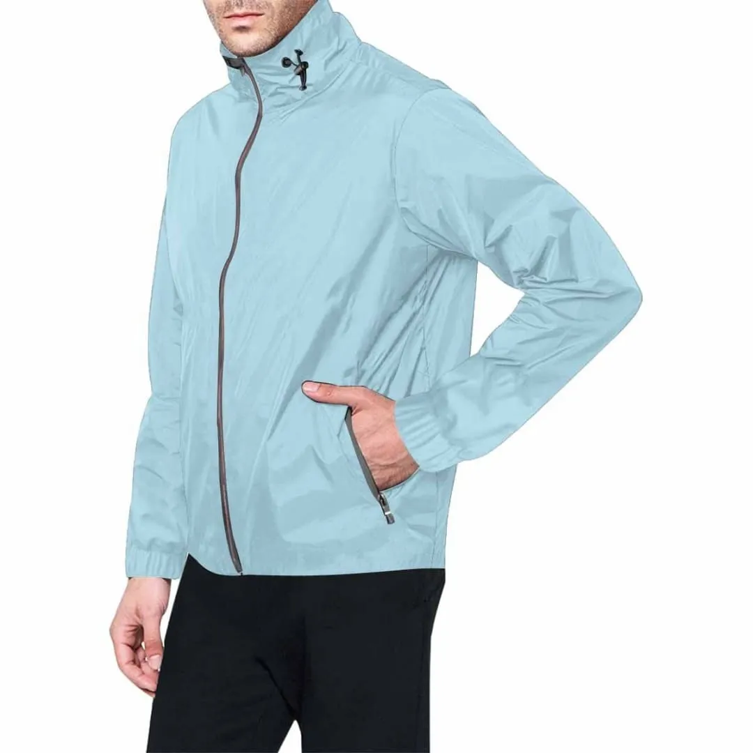 Light Blue Hooded Windbreaker Jacket - Men / Women