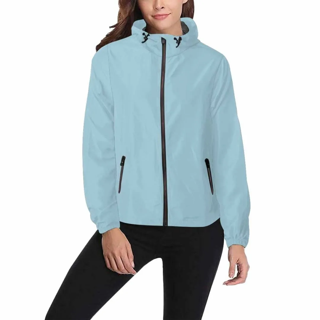 Light Blue Hooded Windbreaker Jacket - Men / Women