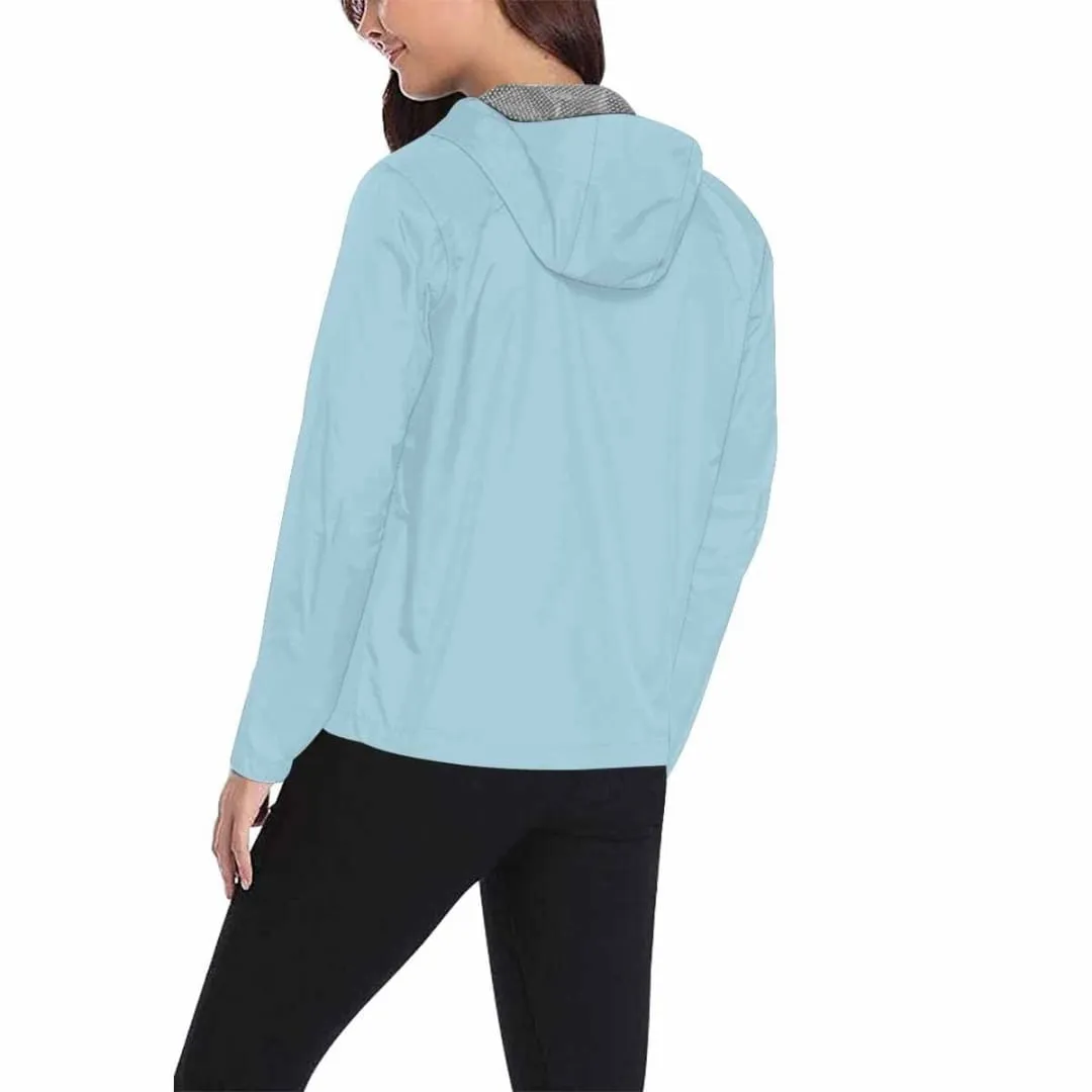 Light Blue Hooded Windbreaker Jacket - Men / Women