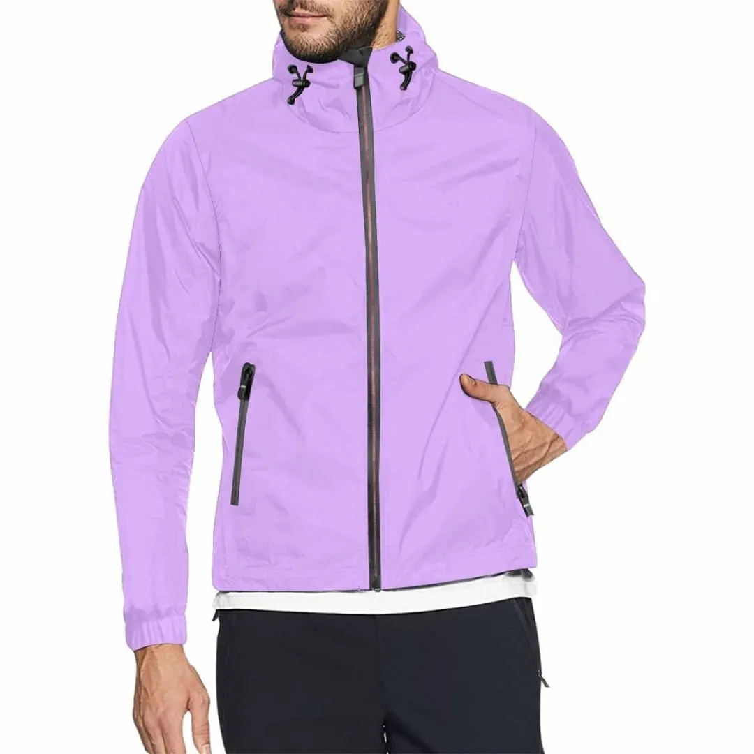 Mauve Purple Hooded Windbreaker Jacket - Men / Women