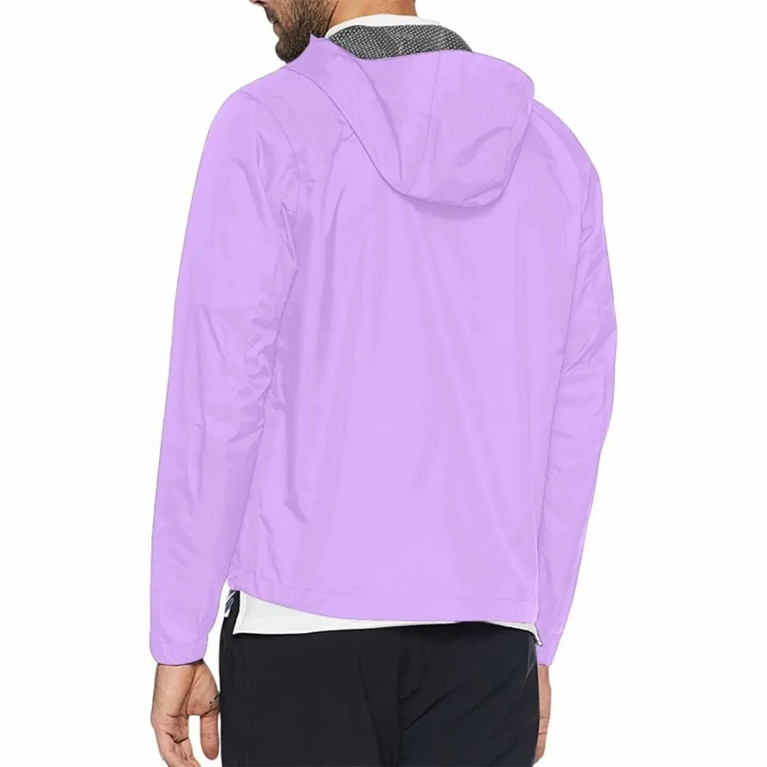 Mauve Purple Hooded Windbreaker Jacket - Men / Women