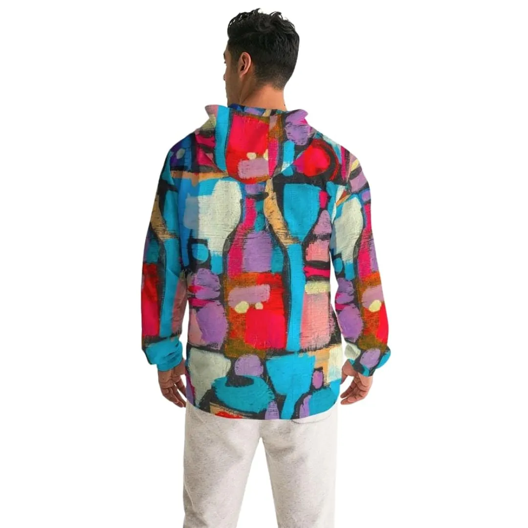 Mens Hooded Windbreaker - Multicolor Casual/sports Water Resistant Jacket - J7n50x