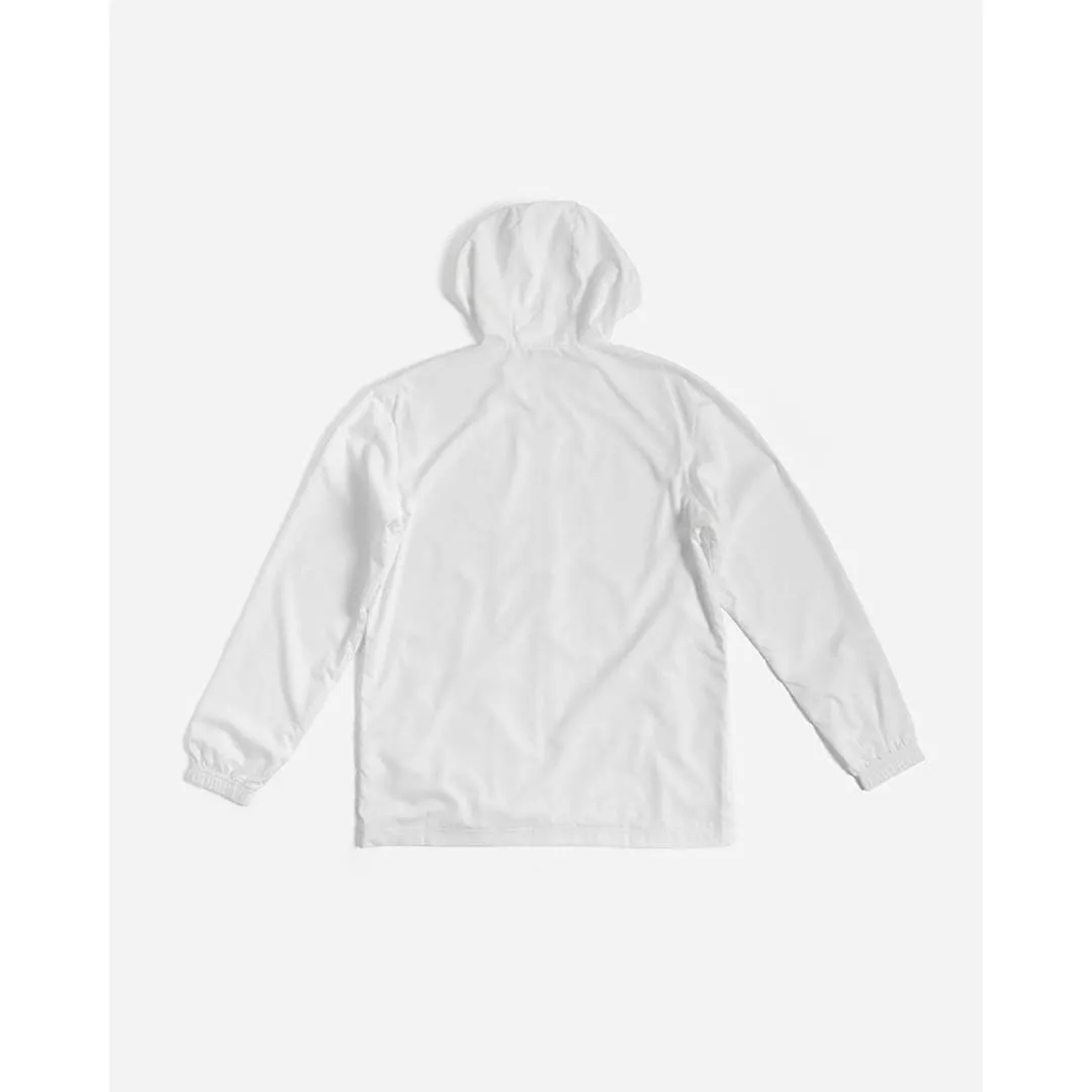 Mens Windbreaker Jacket With Hood, White