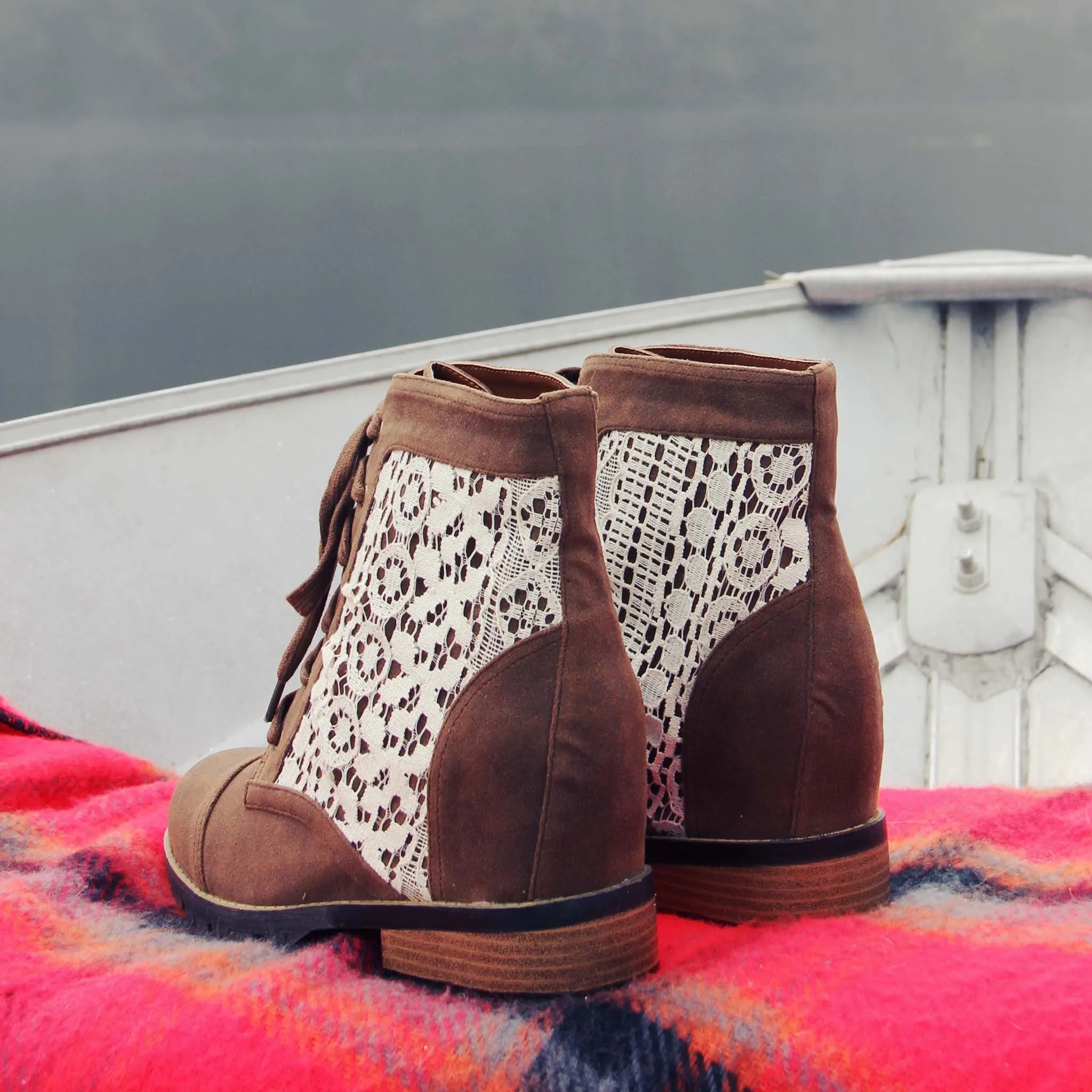 Misty Lake Lace Boots