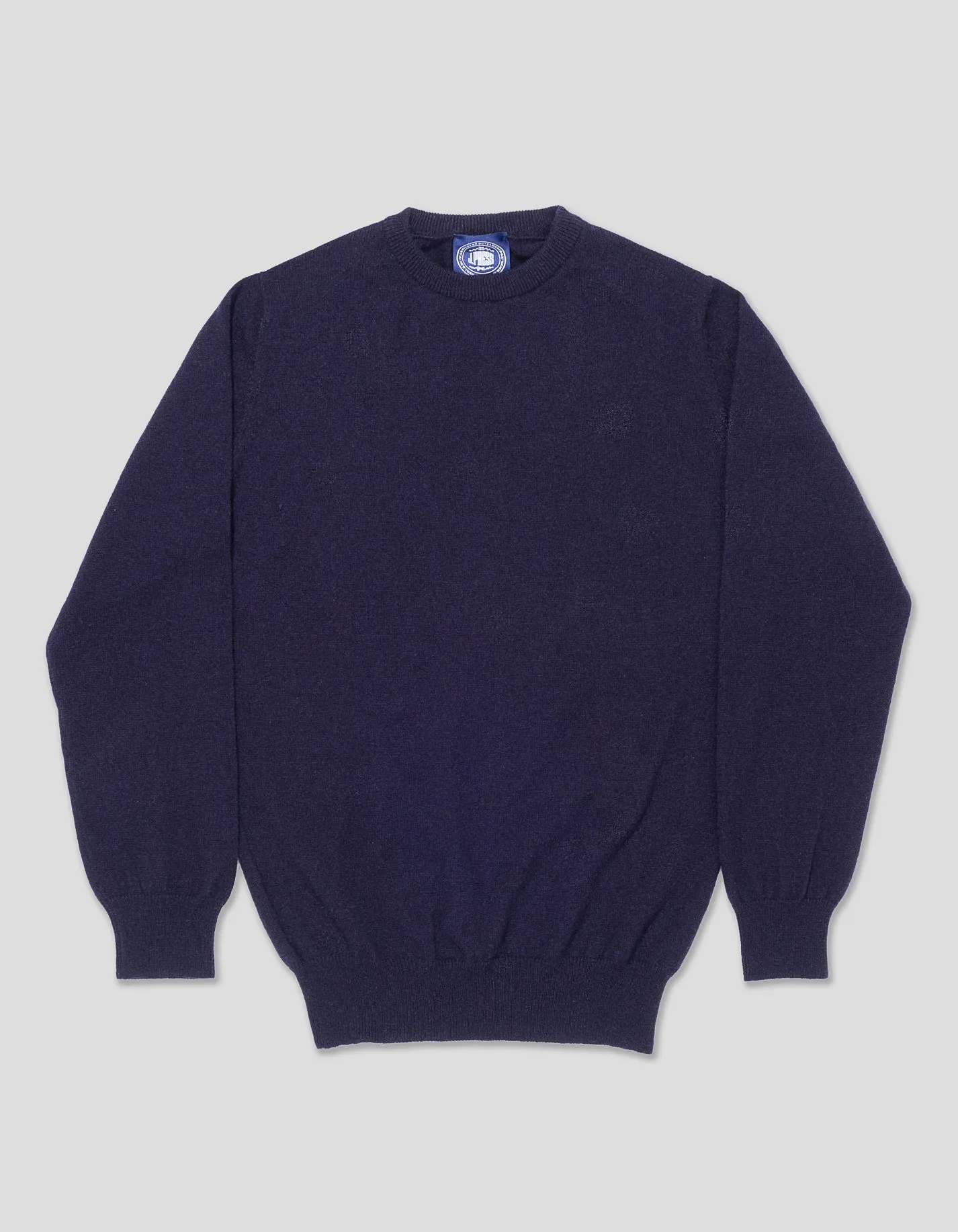 NAVY CASHMERE CREW NECK SWEATER