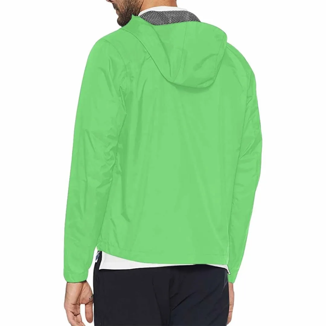 Pastel Green Hooded Windbreaker Jacket - Men / Women