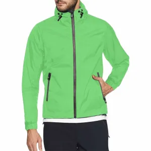 Pastel Green Hooded Windbreaker Jacket - Men / Women