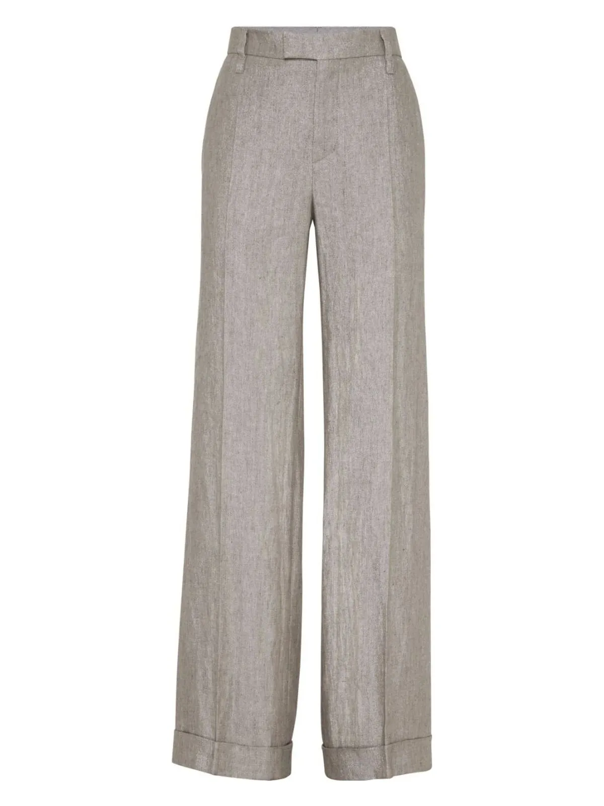 PRESSED CREASE WIDE LEG TROUSERS