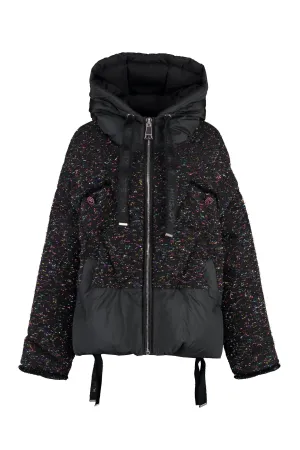 PUFF KHRIS TWEED HOODED DOWN JACKET