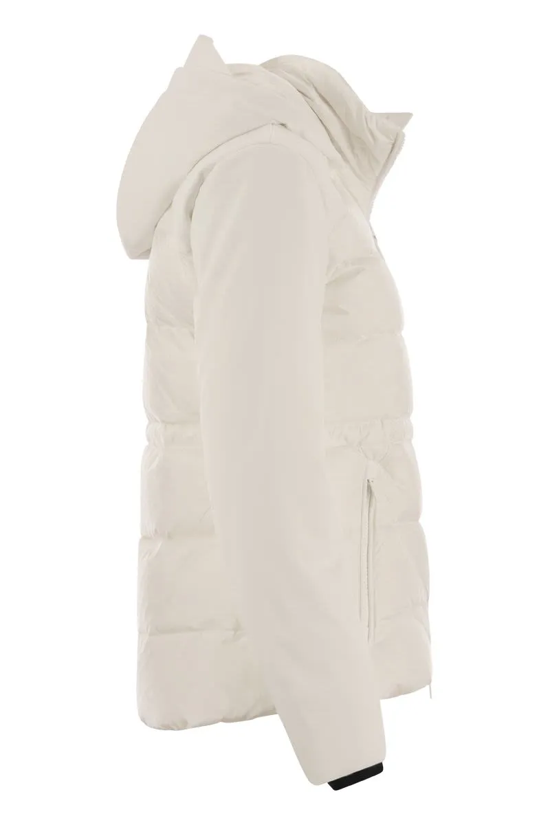 QUILTED DOWN JACKET WITH HOOD