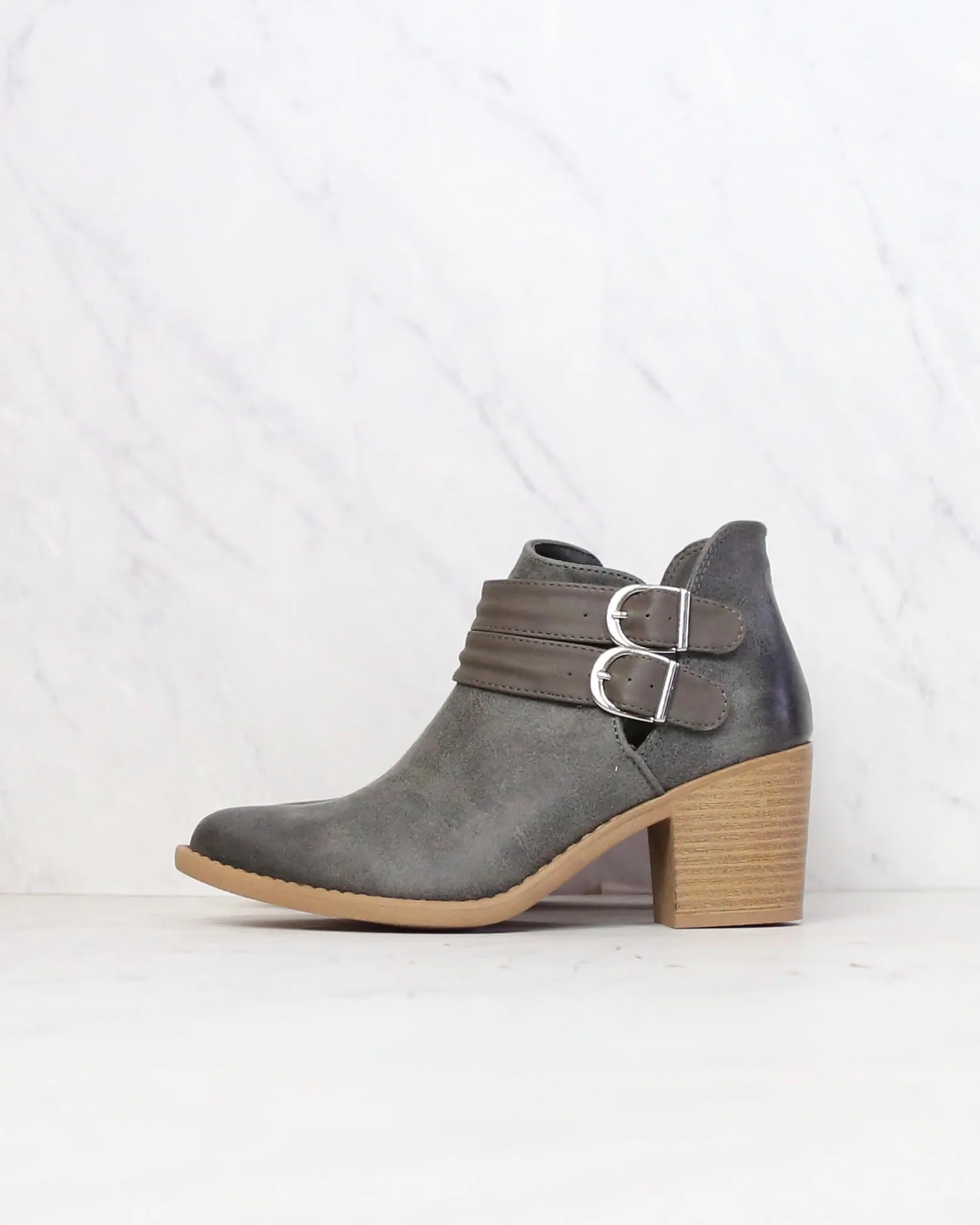 Rascal Western Inspired Booties in Grey