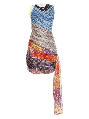 REGENERATED SCARVES DRESS