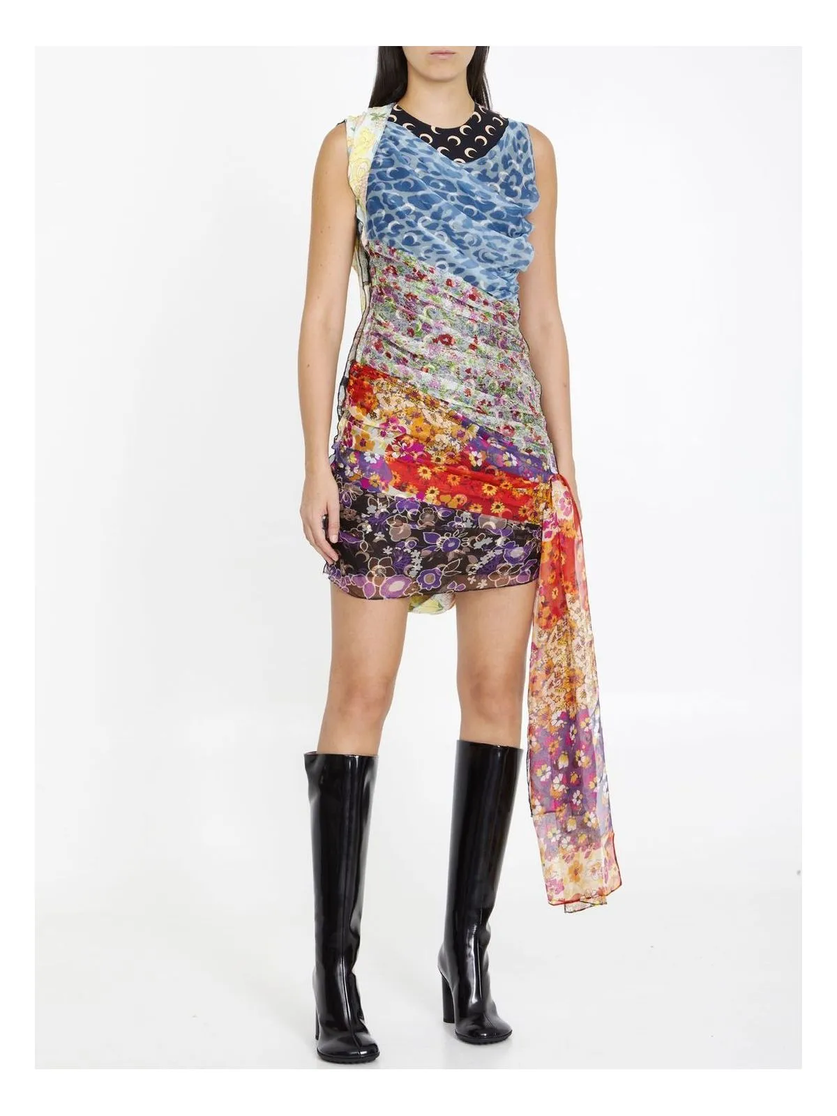 REGENERATED SCARVES DRESS