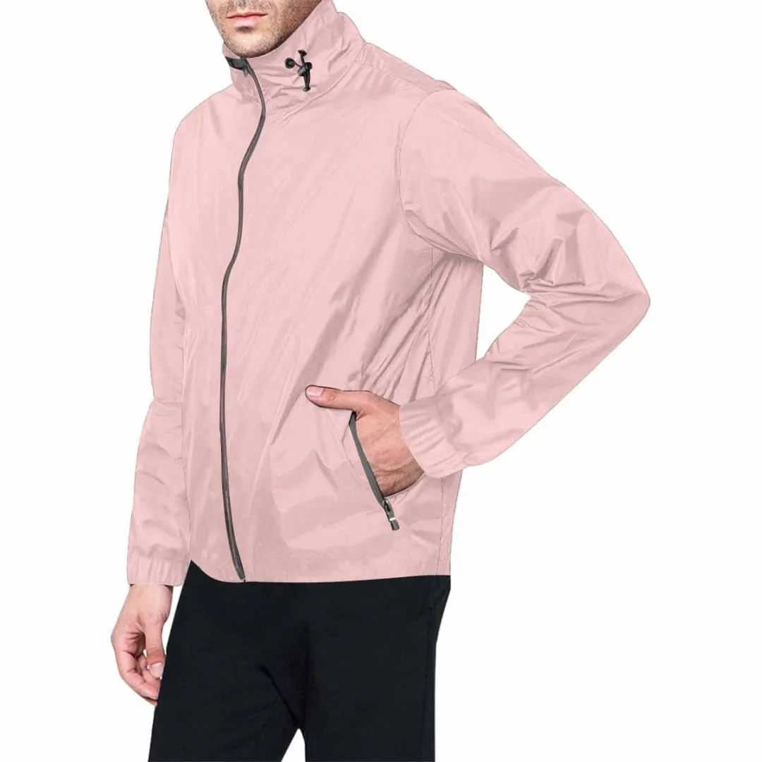 Rose Quartz Red Hooded Windbreaker Jacket - Men / Women