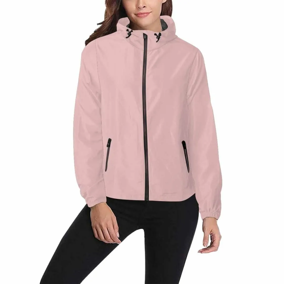 Rose Quartz Red Hooded Windbreaker Jacket - Men / Women