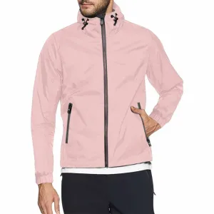 Rose Quartz Red Hooded Windbreaker Jacket - Men / Women