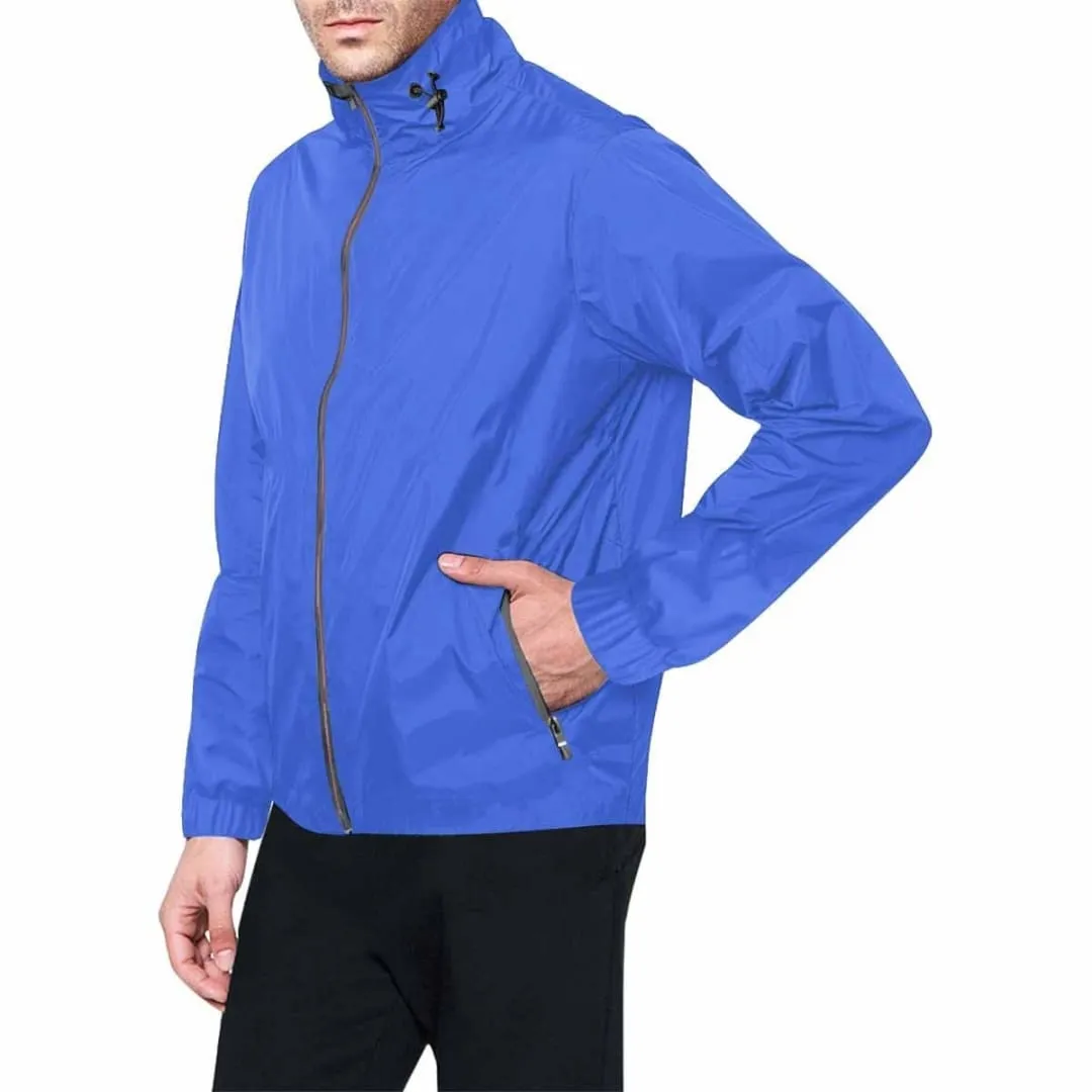 Royal Blue Hooded Windbreaker Jacket - Men / Women