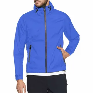 Royal Blue Hooded Windbreaker Jacket - Men / Women