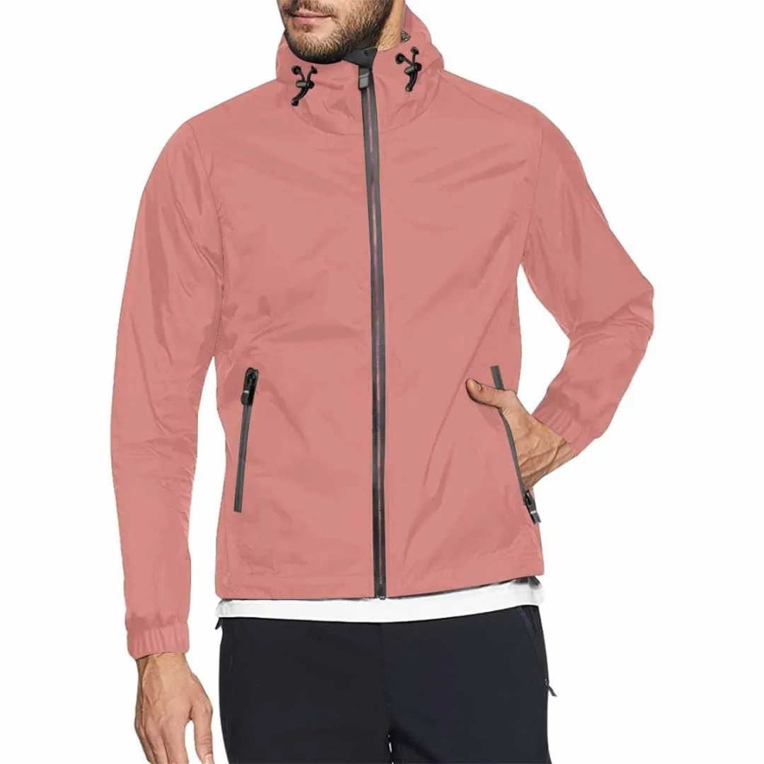 Tiger Lily Pink Hooded Windbreaker Jacket - Men / Women