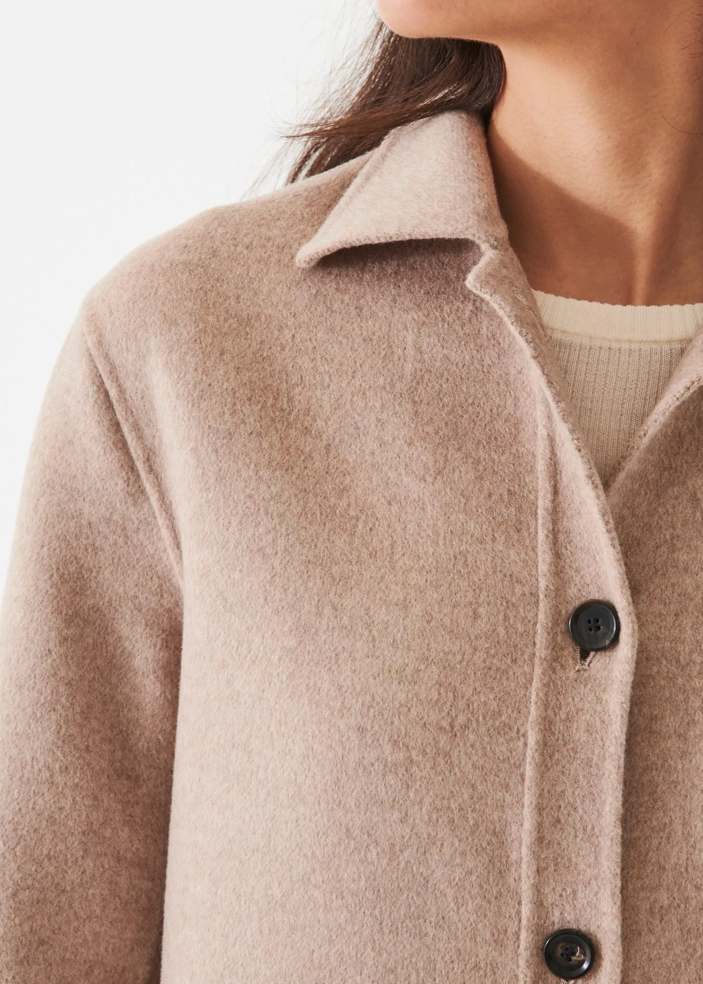 Wool Cashmere Shirt Jacket