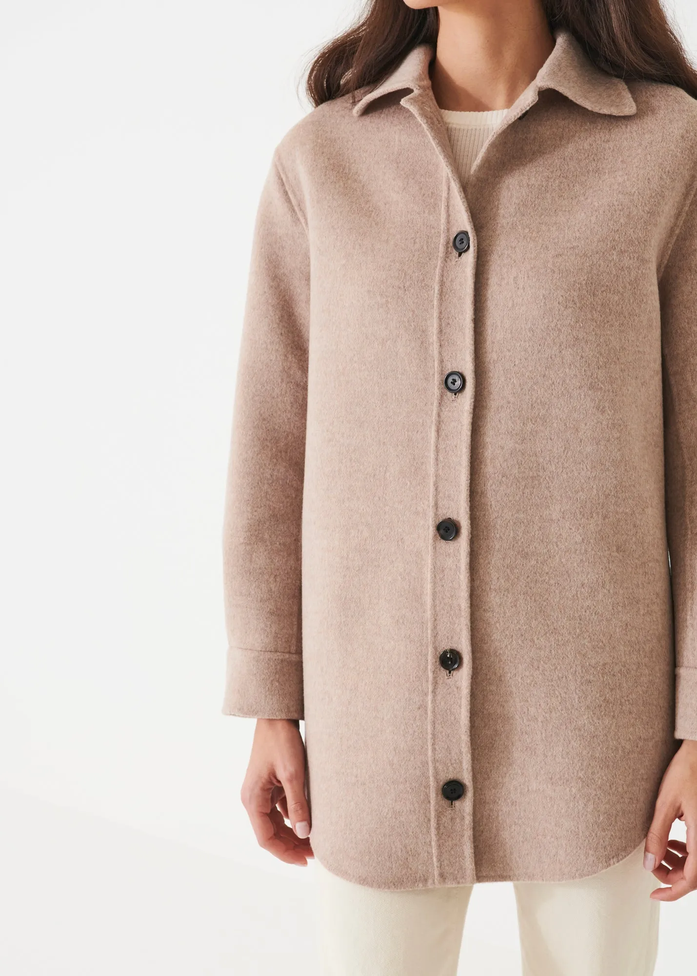 Wool Cashmere Shirt Jacket