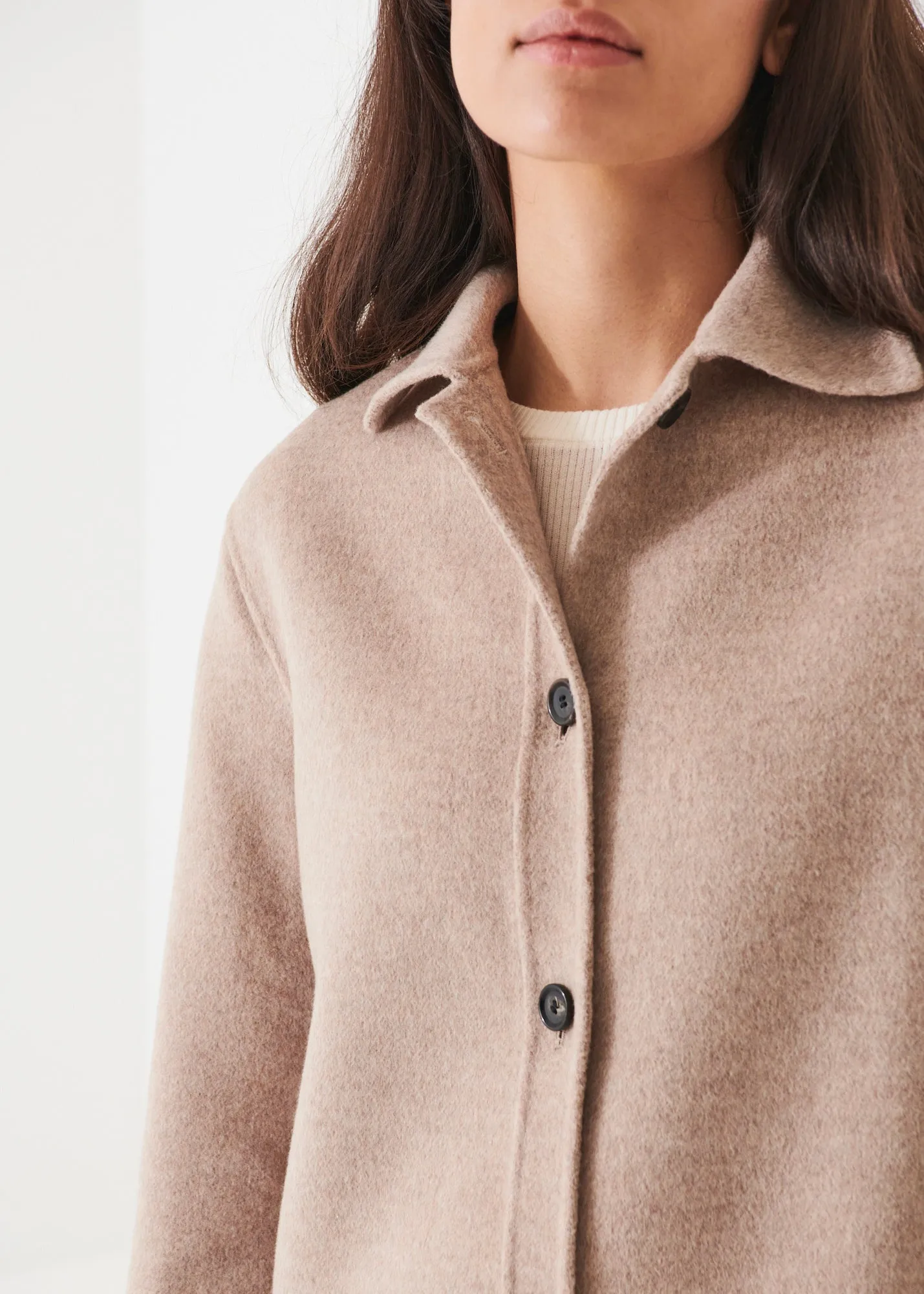 Wool Cashmere Shirt Jacket