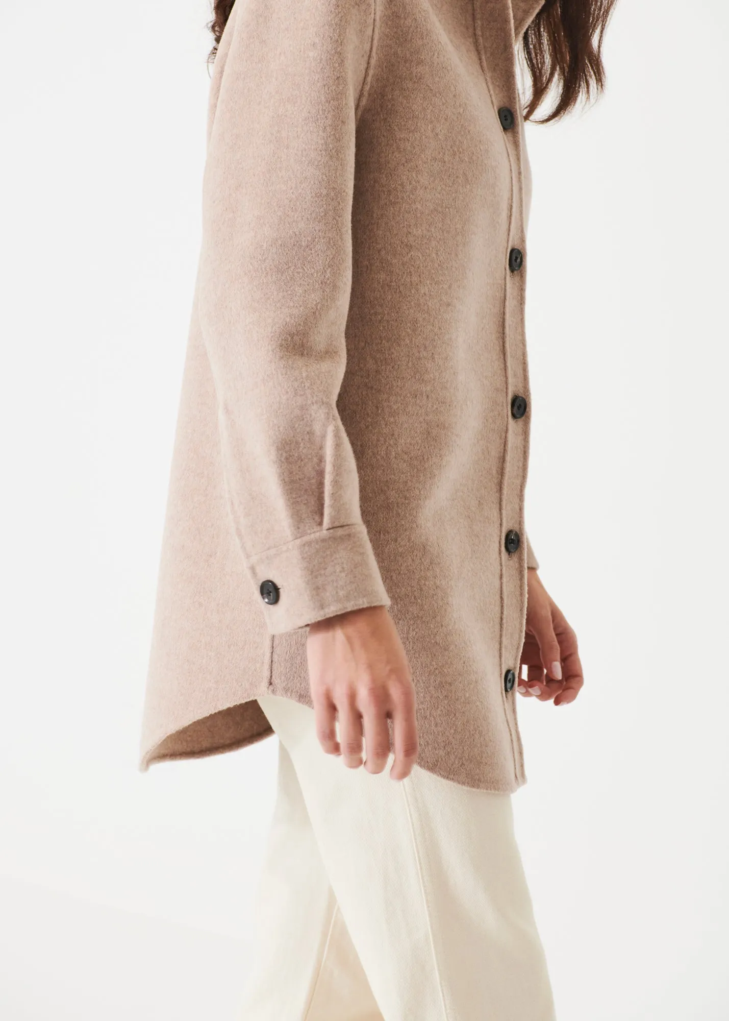 Wool Cashmere Shirt Jacket